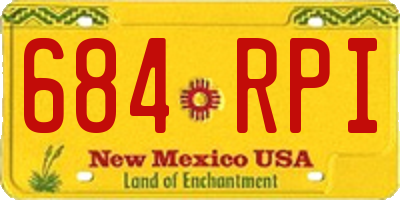NM license plate 684RPI