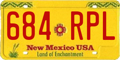 NM license plate 684RPL