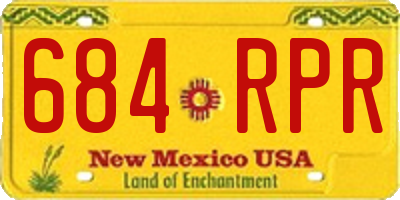 NM license plate 684RPR