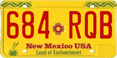 NM license plate 684RQB