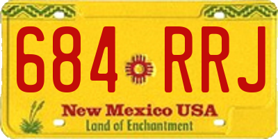 NM license plate 684RRJ