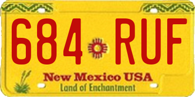 NM license plate 684RUF