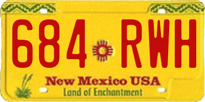 NM license plate 684RWH