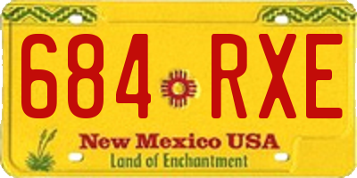 NM license plate 684RXE