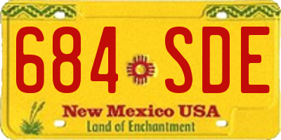 NM license plate 684SDE