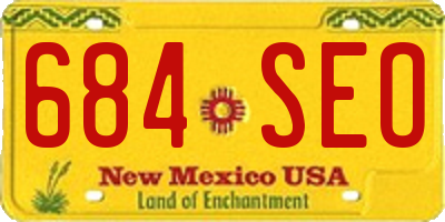 NM license plate 684SEO