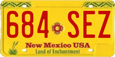 NM license plate 684SEZ