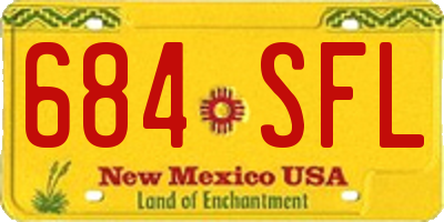 NM license plate 684SFL