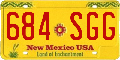 NM license plate 684SGG