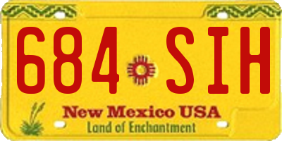 NM license plate 684SIH