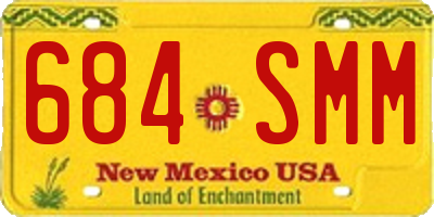 NM license plate 684SMM