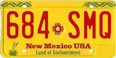 NM license plate 684SMQ