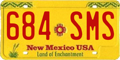 NM license plate 684SMS