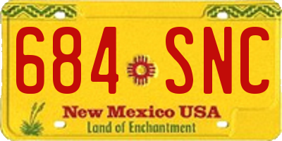 NM license plate 684SNC