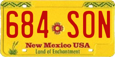 NM license plate 684SON