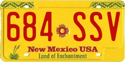 NM license plate 684SSV