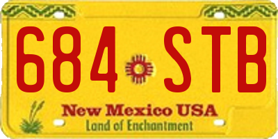 NM license plate 684STB