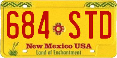 NM license plate 684STD
