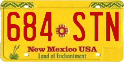 NM license plate 684STN