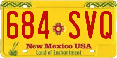 NM license plate 684SVQ