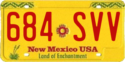 NM license plate 684SVV