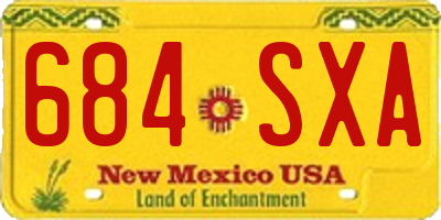 NM license plate 684SXA