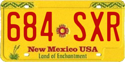 NM license plate 684SXR