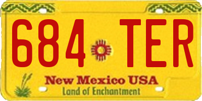 NM license plate 684TER