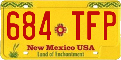 NM license plate 684TFP