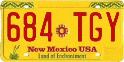 NM license plate 684TGY