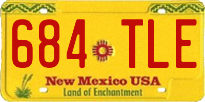 NM license plate 684TLE