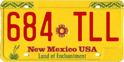 NM license plate 684TLL