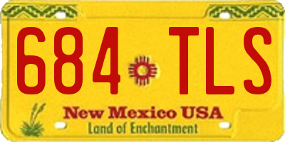 NM license plate 684TLS