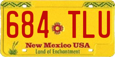 NM license plate 684TLU