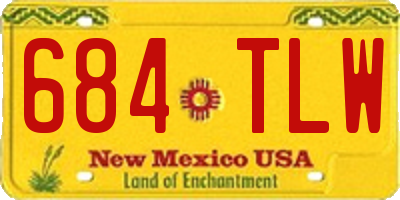 NM license plate 684TLW