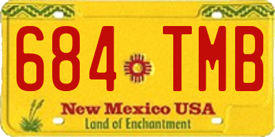 NM license plate 684TMB