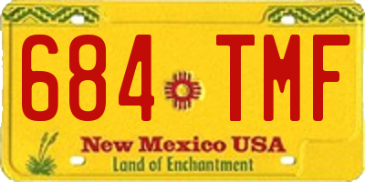 NM license plate 684TMF