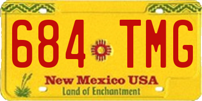 NM license plate 684TMG