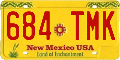NM license plate 684TMK