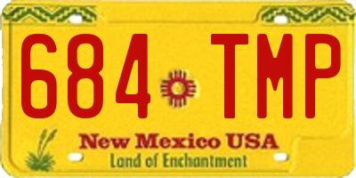 NM license plate 684TMP