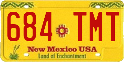NM license plate 684TMT