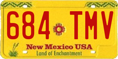 NM license plate 684TMV