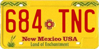 NM license plate 684TNC