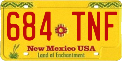 NM license plate 684TNF