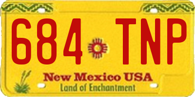 NM license plate 684TNP