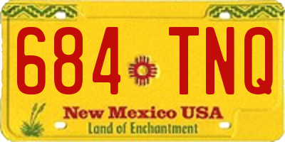 NM license plate 684TNQ