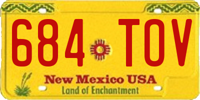 NM license plate 684TOV