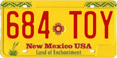 NM license plate 684TOY