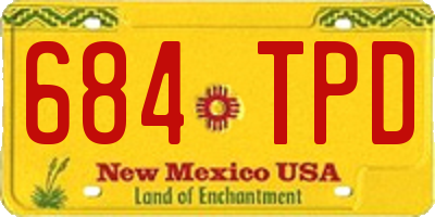 NM license plate 684TPD