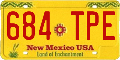 NM license plate 684TPE